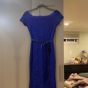 Forever 21 Royal Blue Lace Midi Dress